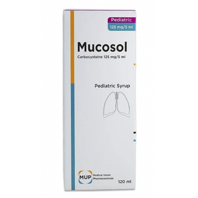 MUCOSOL PEDIATRIC 125 MG / 5 ML ( CARBOCYSTEINE ) SYRUP 120 ML